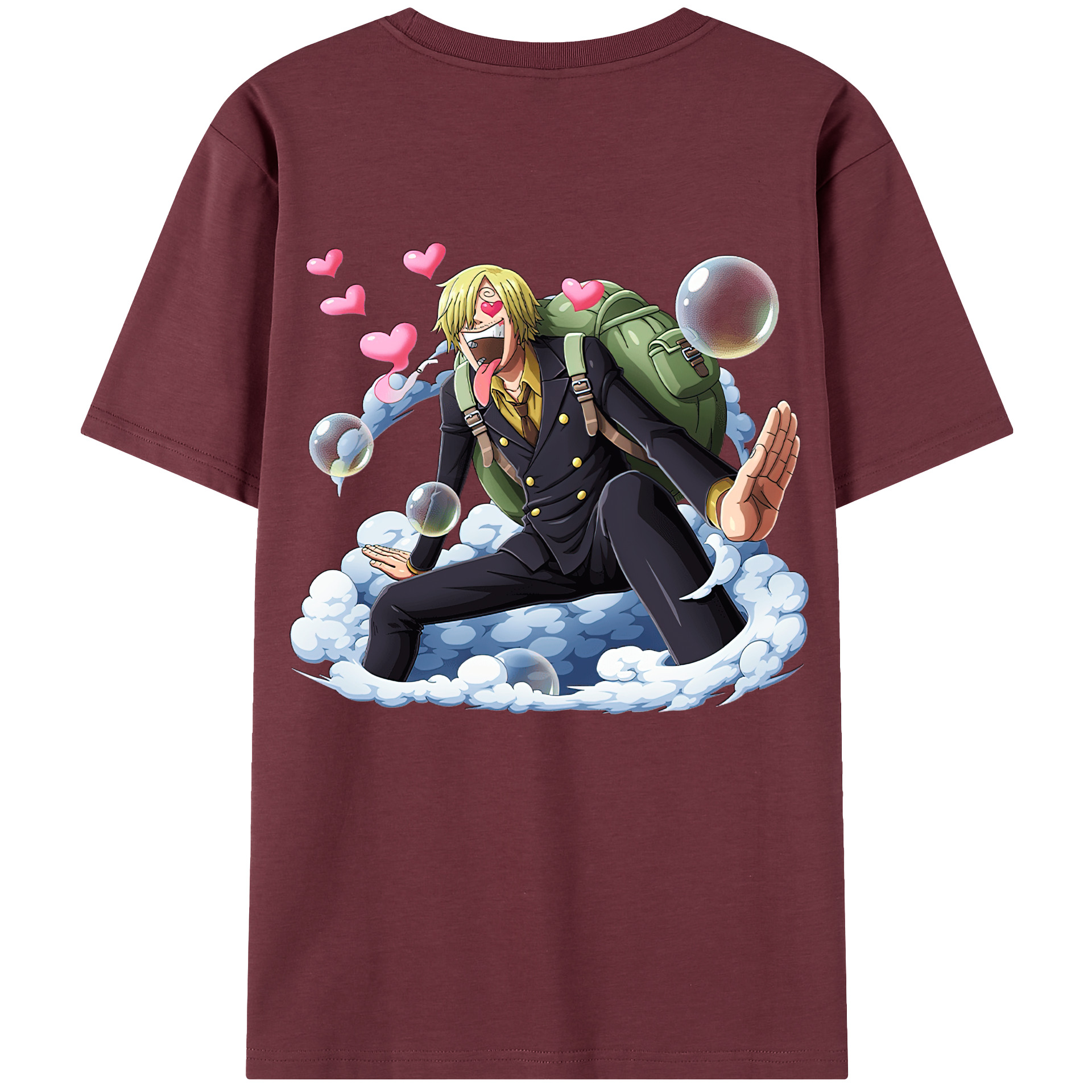 ワンピース サンジ ONE PIECE Sanji 綿100％半袖Tシャツ（背面プリント）